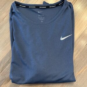Nike Men's Running Long Sleeve Blue Tee
